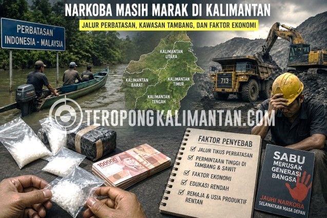 Mengapa Narkoba Terus Membanjiri Kalimantan? Membaca Peta Ancaman dari Perbatasan hingga Kawasan Tambang