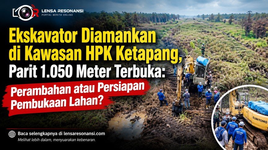 Ekskavator Diamankan di Kawasan HPK Ketapang, Parit 1.050 Meter Terbuka: Perambahan atau Persiapan Pembukaan Lahan?