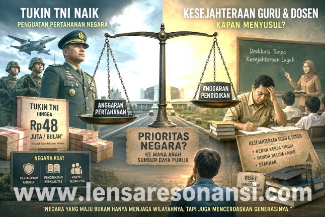 Tukin TNI Naik, Kesejahteraan Guru dan Dosen Kapan Menyusul?